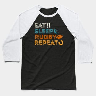 Eat Sleep Rugby Repeat Baseball T-Shirt